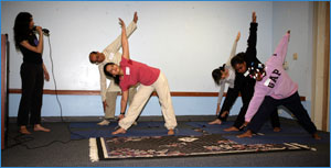 "Bodies in Motion" yoga session